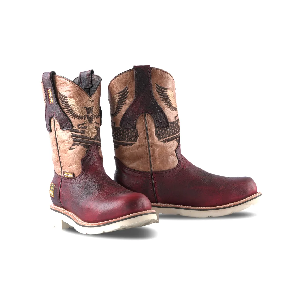 Texas Country Work Boot Bawyno Red W-07