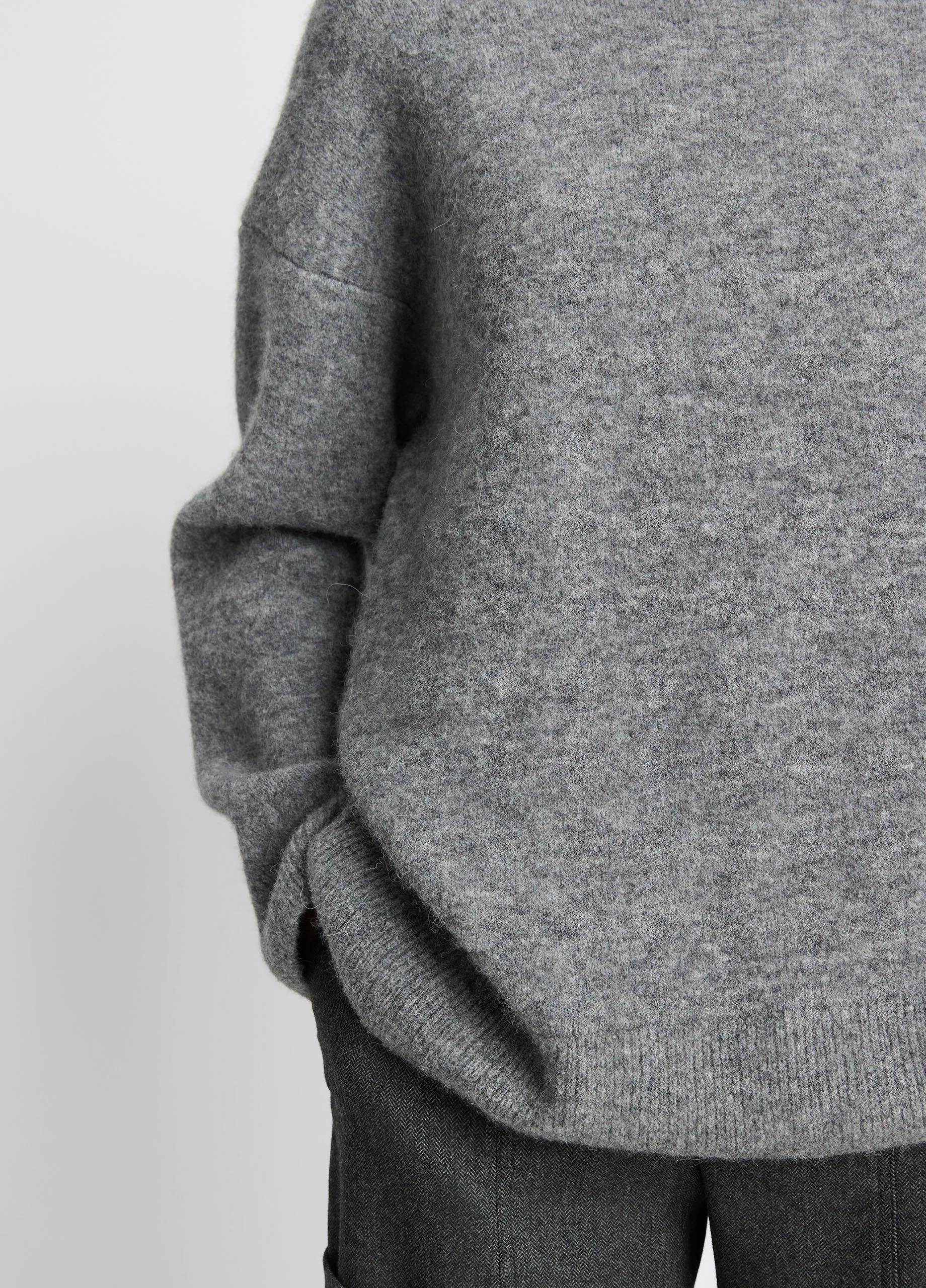 Textured Soft Sculpted Crew Neck Sweater