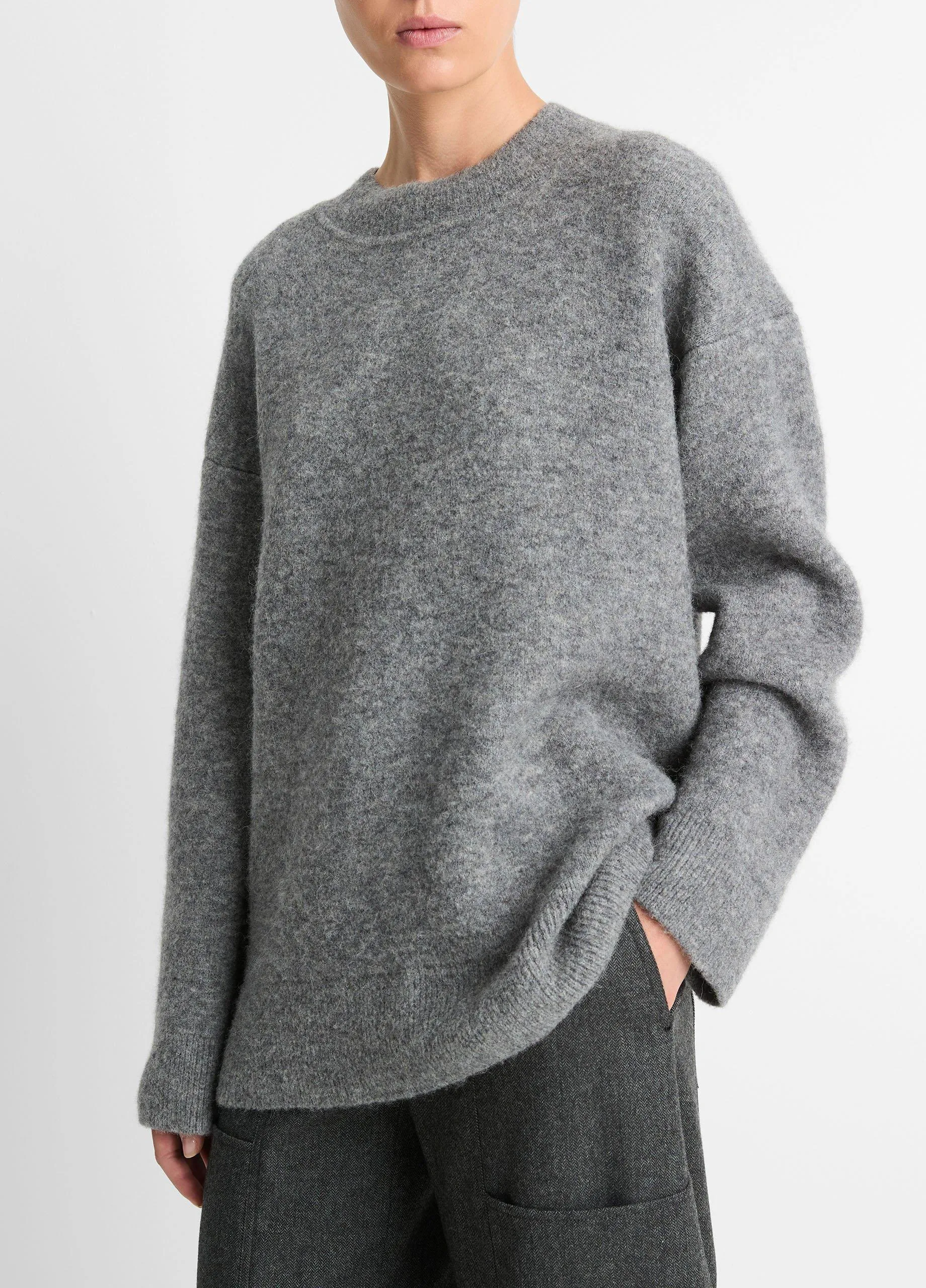 Textured Soft Sculpted Crew Neck Sweater