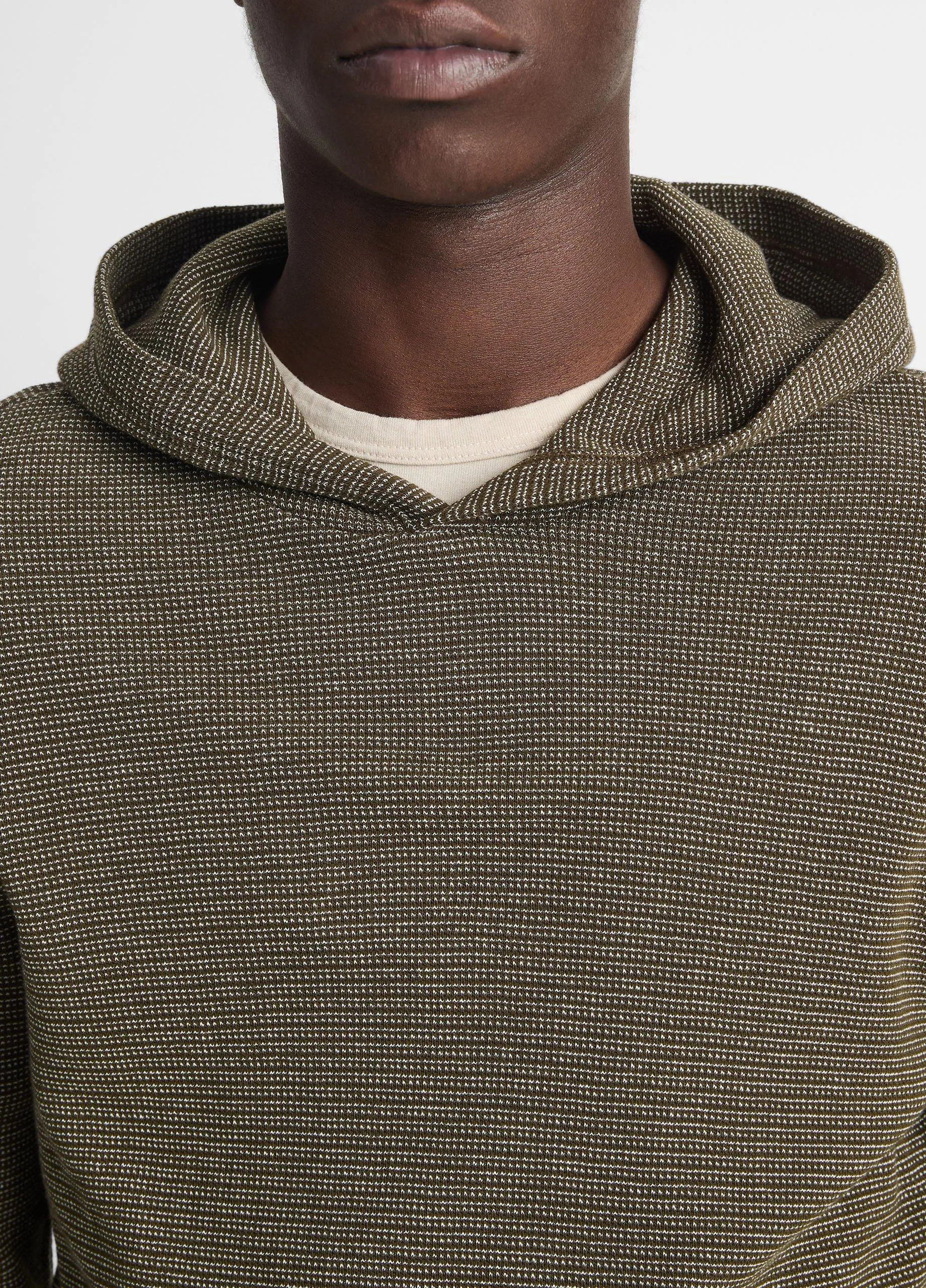 Textured Thermal Pima Cotton Hoodie