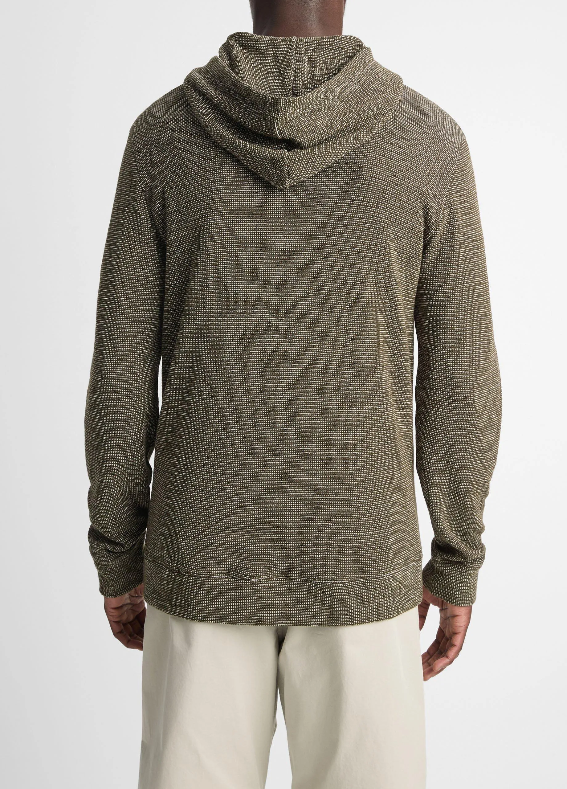 Textured Thermal Pima Cotton Hoodie