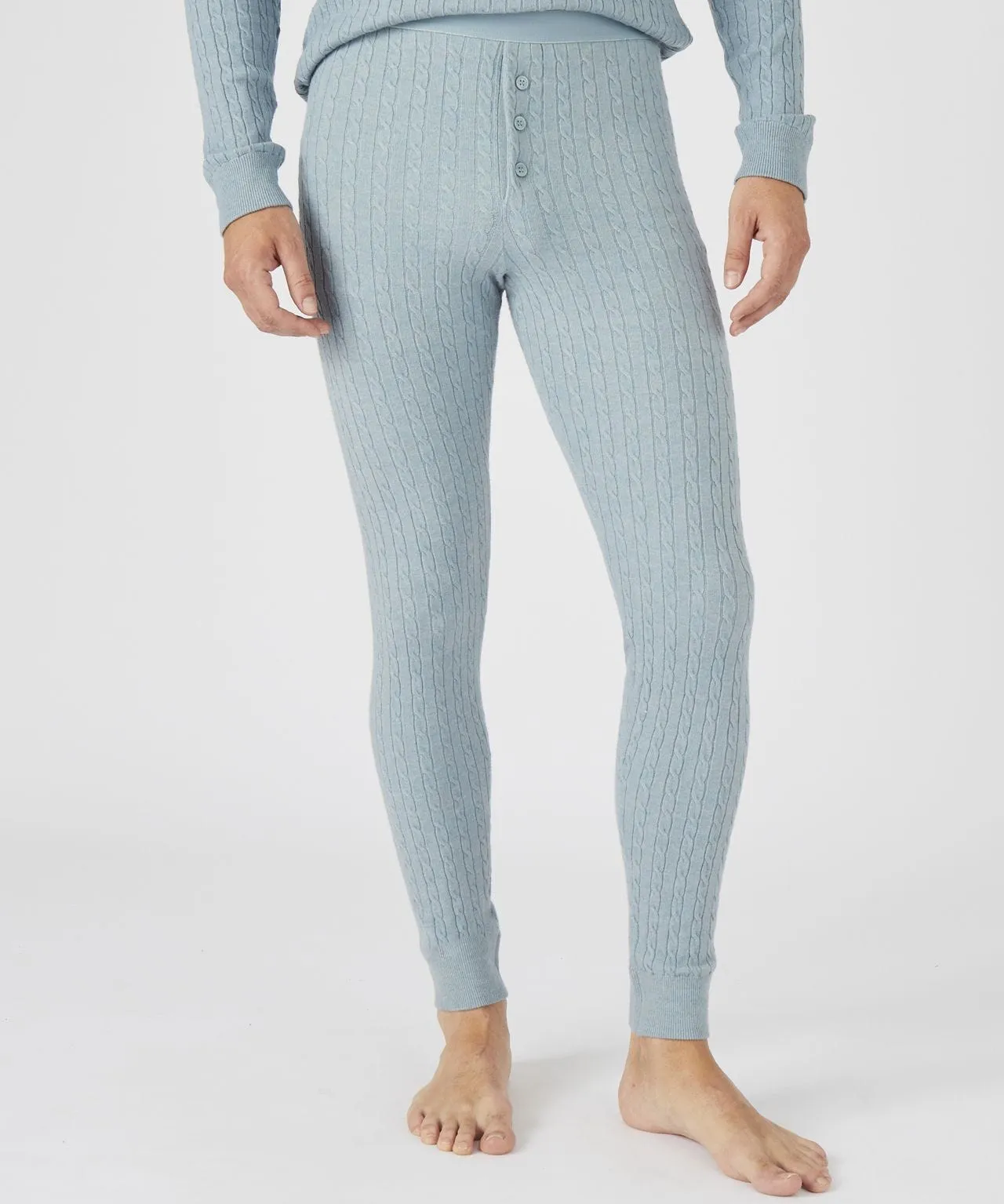 Thermal Cable Knit Long Pants