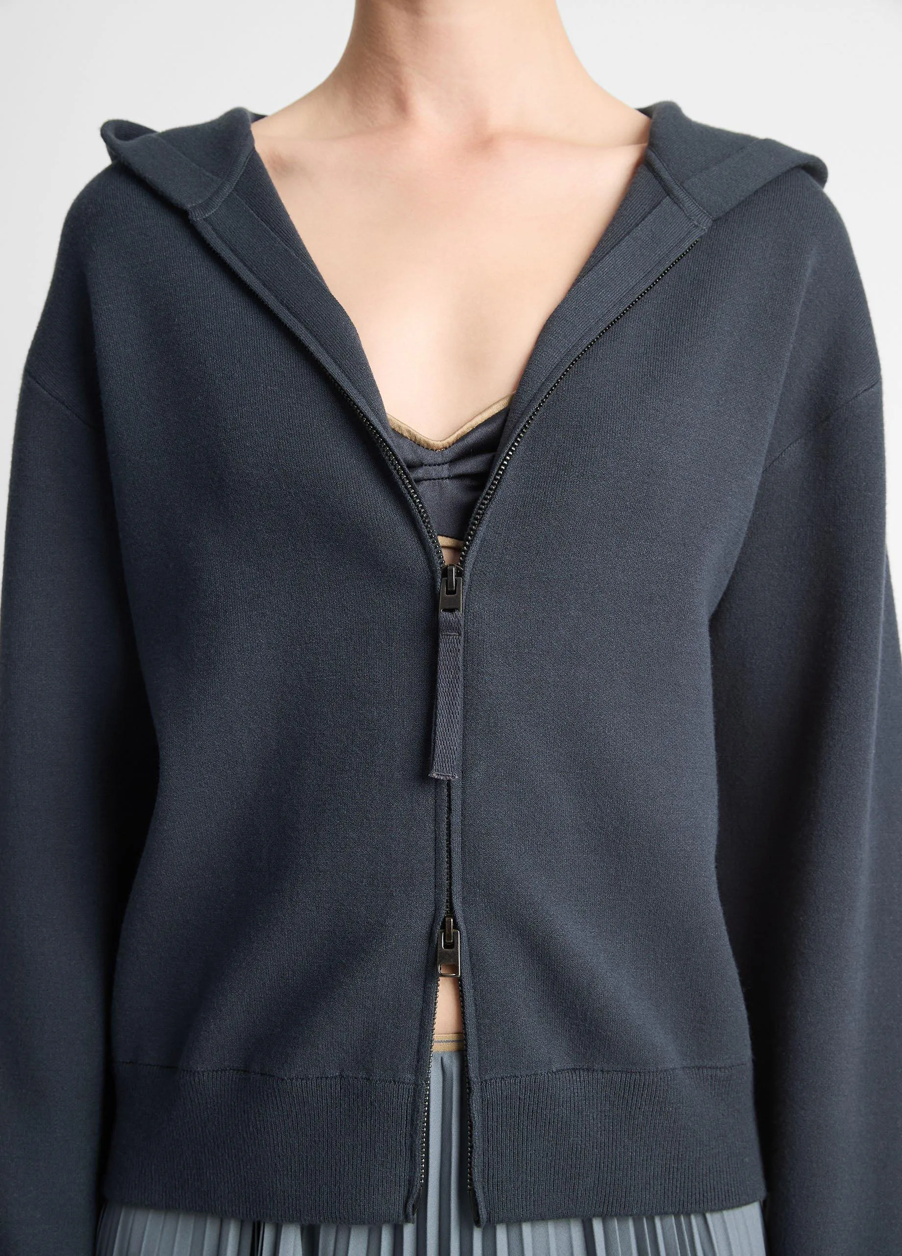 Two-Way Zip-Up Hoodie