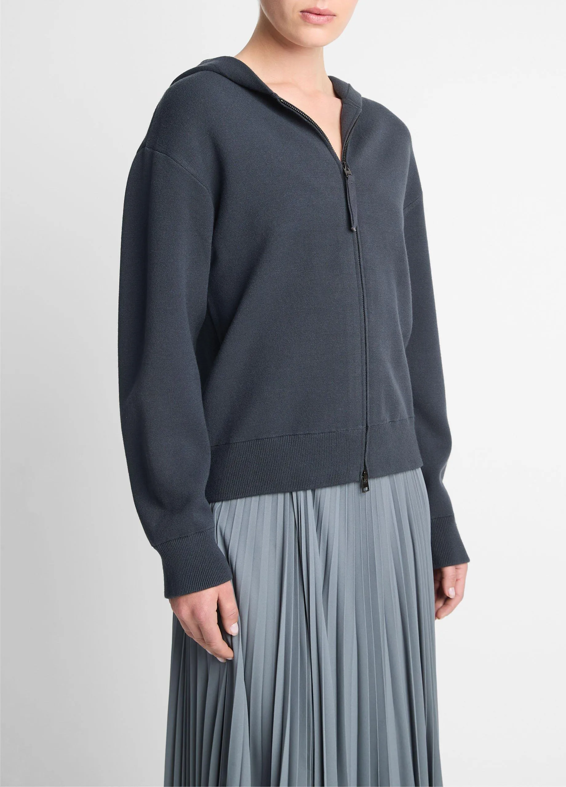 Two-Way Zip-Up Hoodie