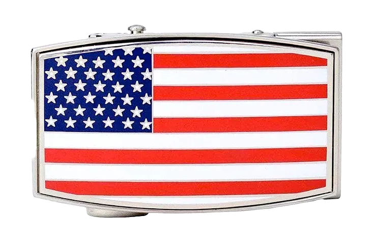 USA Flag Aston Color Dress Buckle, Fits 1 3/8 Straps