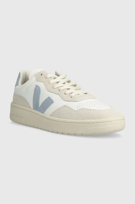 Veja leather sneakers V-90 gray color